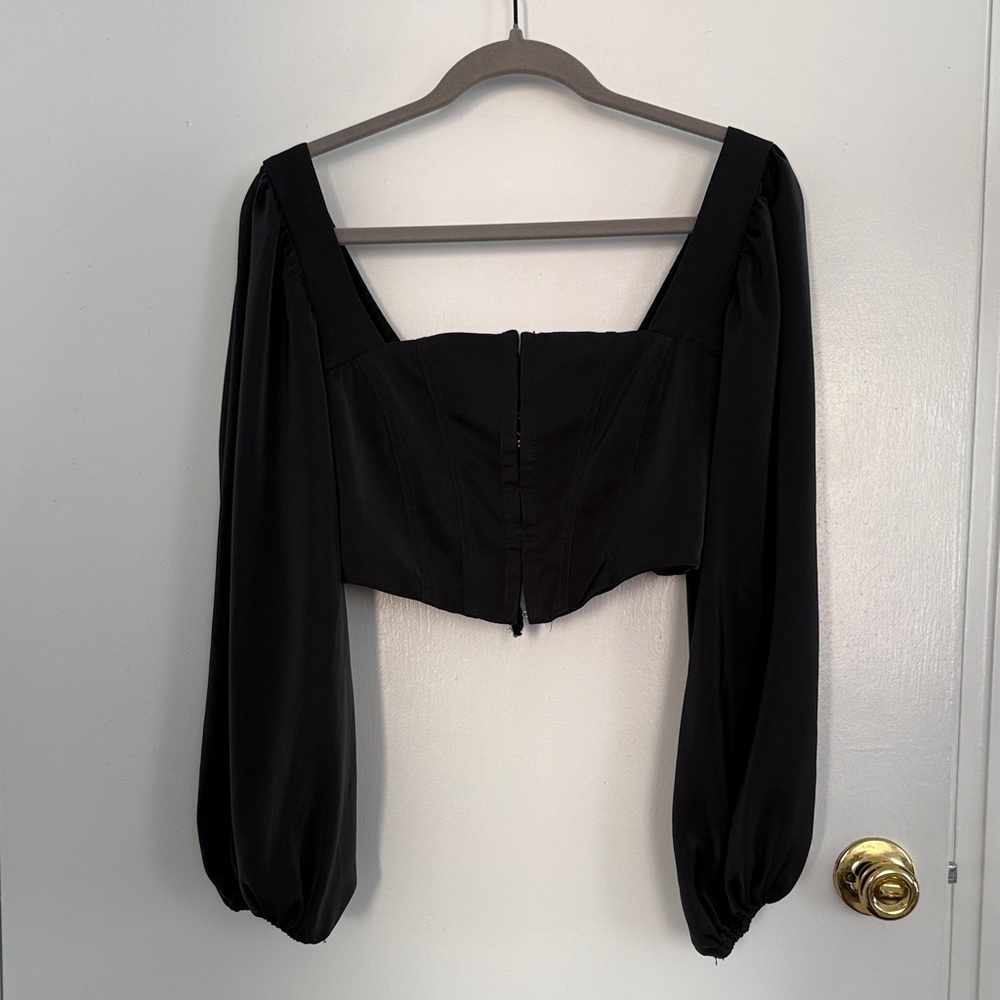 Urban Outfitters Cropped Corset Black Women's Top in Size M